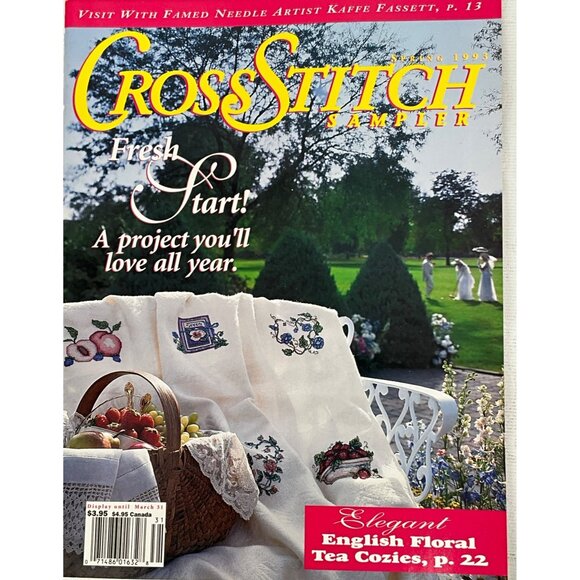 Vintage Cross Stitch Sampler Magazines Lot Of 3 Issues From 1993 Featuring Patte - Picture 4 of 4